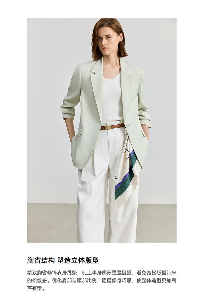 LILY linen Morandi suit jacket