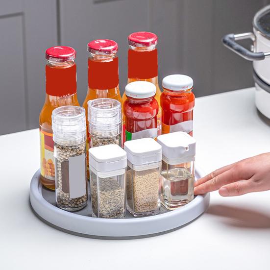 Вращающийся на 360 градусов лоток для хранения 1/2/3 слоя Lazy Susan Organizer Кухонный шкаф для кладовой Прилавок Держатель для специй Косметическая поворотная стойка