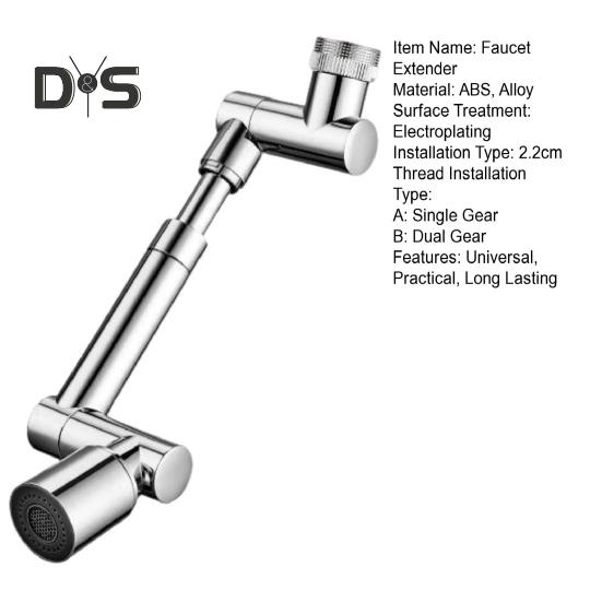 Удлинитель для смесителя с 2 режимами распыления, универсальная посадка, простая установка, регулируемая насадка на 360 градусов, удлинитель для раковины в ванной