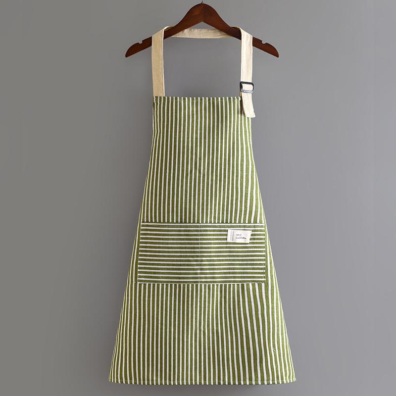 Sleeveless Apron Breathable Hanging Neck Apron Restaurant Special Cotton Linen