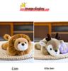 Adorable Three-Pose Animal Figurines: Plush Panda, Raccoon Doll, Desktop Companion