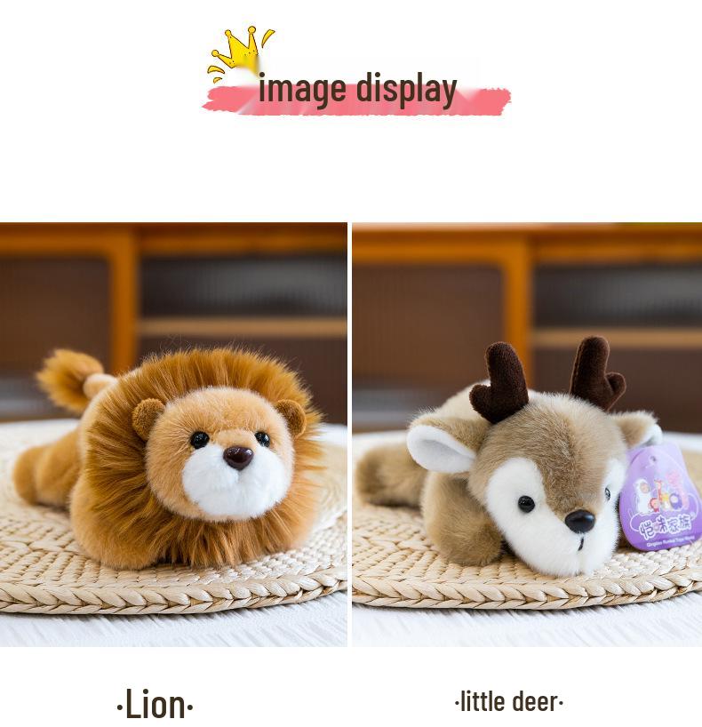 Adorable Three-Pose Animal Figurines: Plush Panda, Raccoon Doll, Desktop Companion