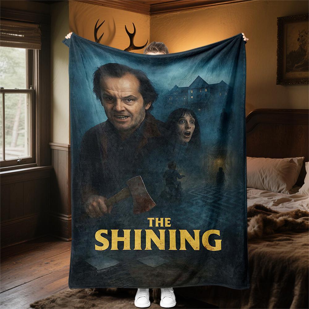 1pc The ShiningOutdoor Flannel Blanket Soft Plush Decor for Picnics, camping,Bedroom, Playroom, or Lunch Break, Perfect Gift