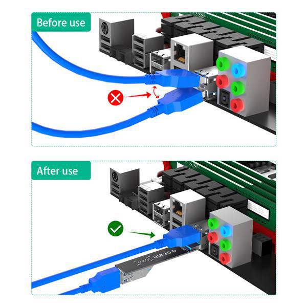 USB 3.0-D Черная Пластиковая Плата Расширения, 1 шт.