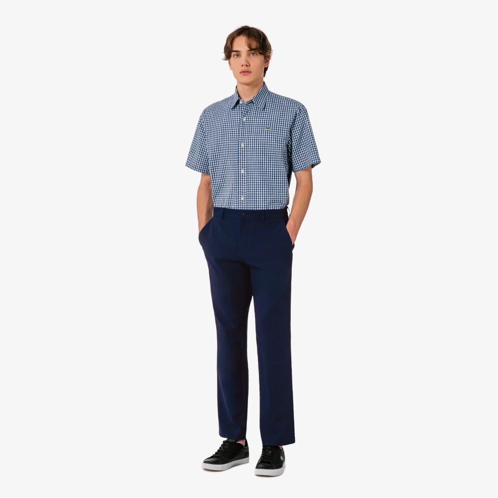 [lacoste] Men's Chambray Short-Sleeve Shirt CH359E-56GHDE