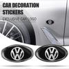 Hub Caps Car Oval Badge Body Door Trunk Sticker Decor Auto Accessories For Volkswagen VW Golf Polo Tiguan TSI TDI Touran Passat QK1