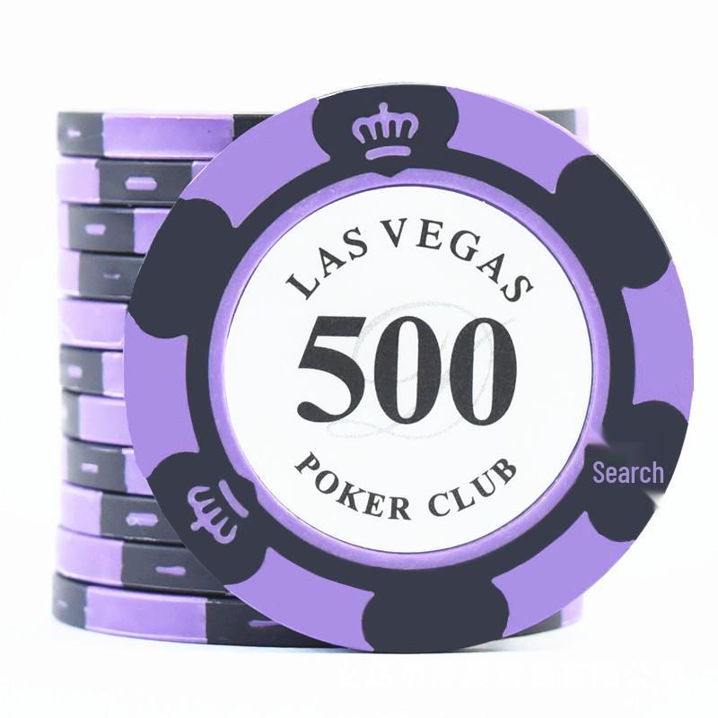 Набор глиняных фишек для Техасского Холдема и Маджонга Crown с железными вставками, алюминиевый кейс, скатерть для Гуаньдана