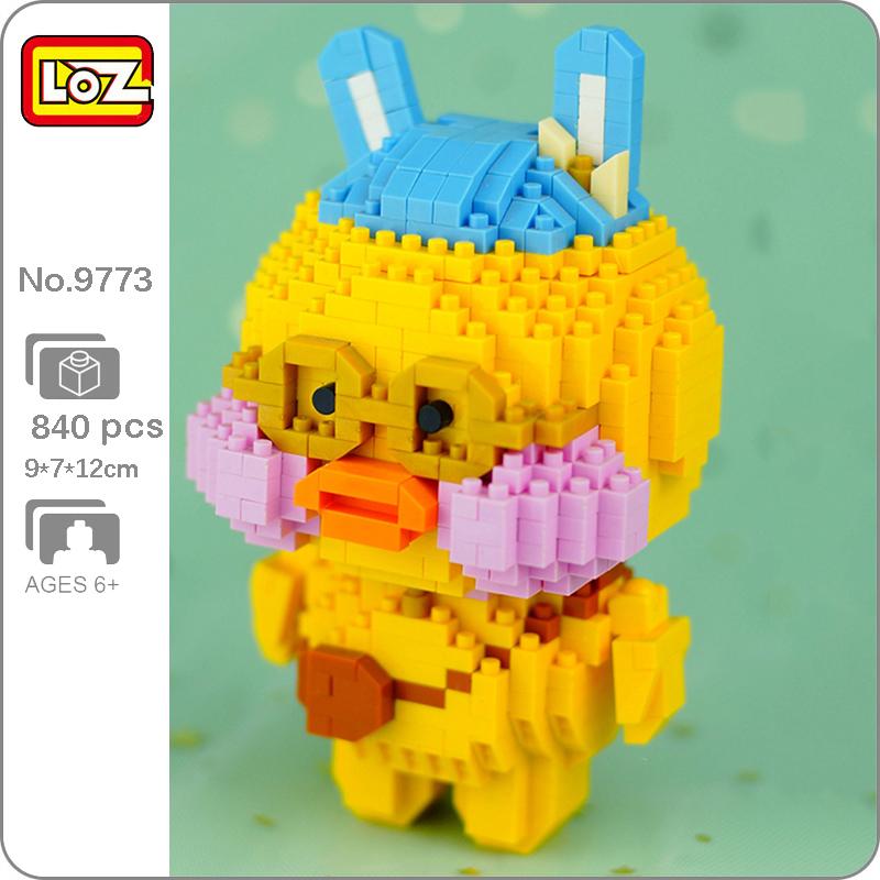 LOZ 9773 Animal World Glasses Duck Pet Doll Hat Head Top Can Change Mini Diamond Blocks Bricks Building Toy for Children No Box