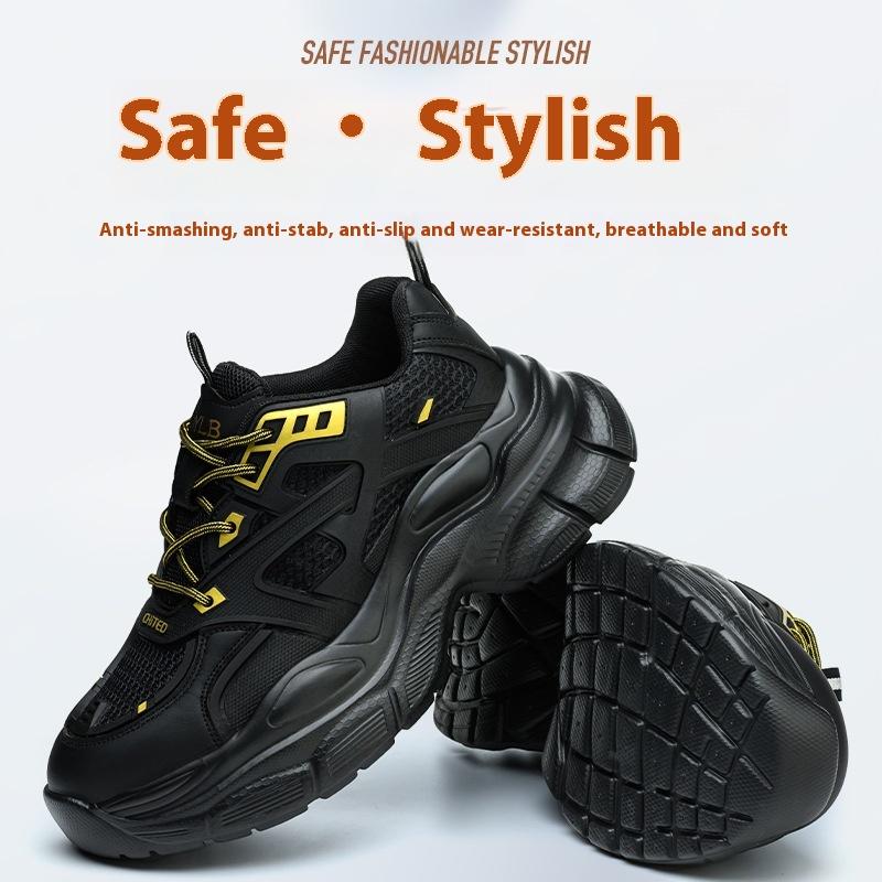 Fashion Safety Shoes for Woman Comfortable Work Sneakers Industrial Steel Toe Safety Work Boots Light Summer Work Shoes
