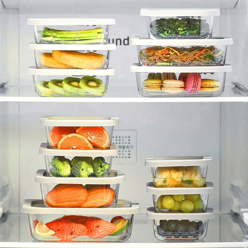 Стеклянный контейнер для хранения продуктов Corelle Square 3 шт. (320ml) BPA бесплатно