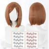 Wigs, Facial Hair Anime Kugisaki Nobara Cosplay Wig Brown Orange Short Heat Resistant Synthetic Hair