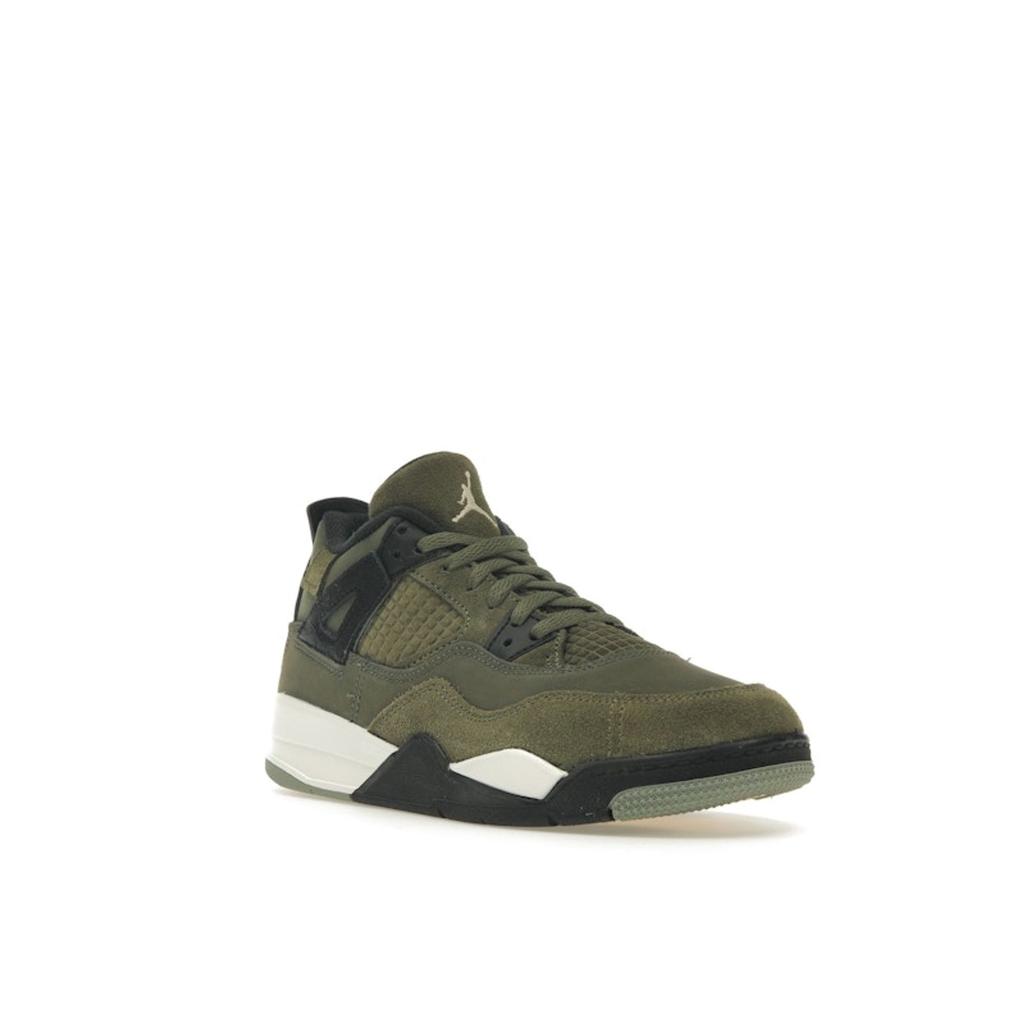 Детские кроссовки Air Jordan 4 Retro SE Craft PS Olive Зеленый средне-оливковый бледно-ванильный FB9929-200
