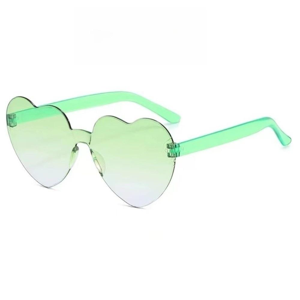 Trendy Love Heart Shape Sunglasses UV Protection Colorful Gradient Sunglasses Women