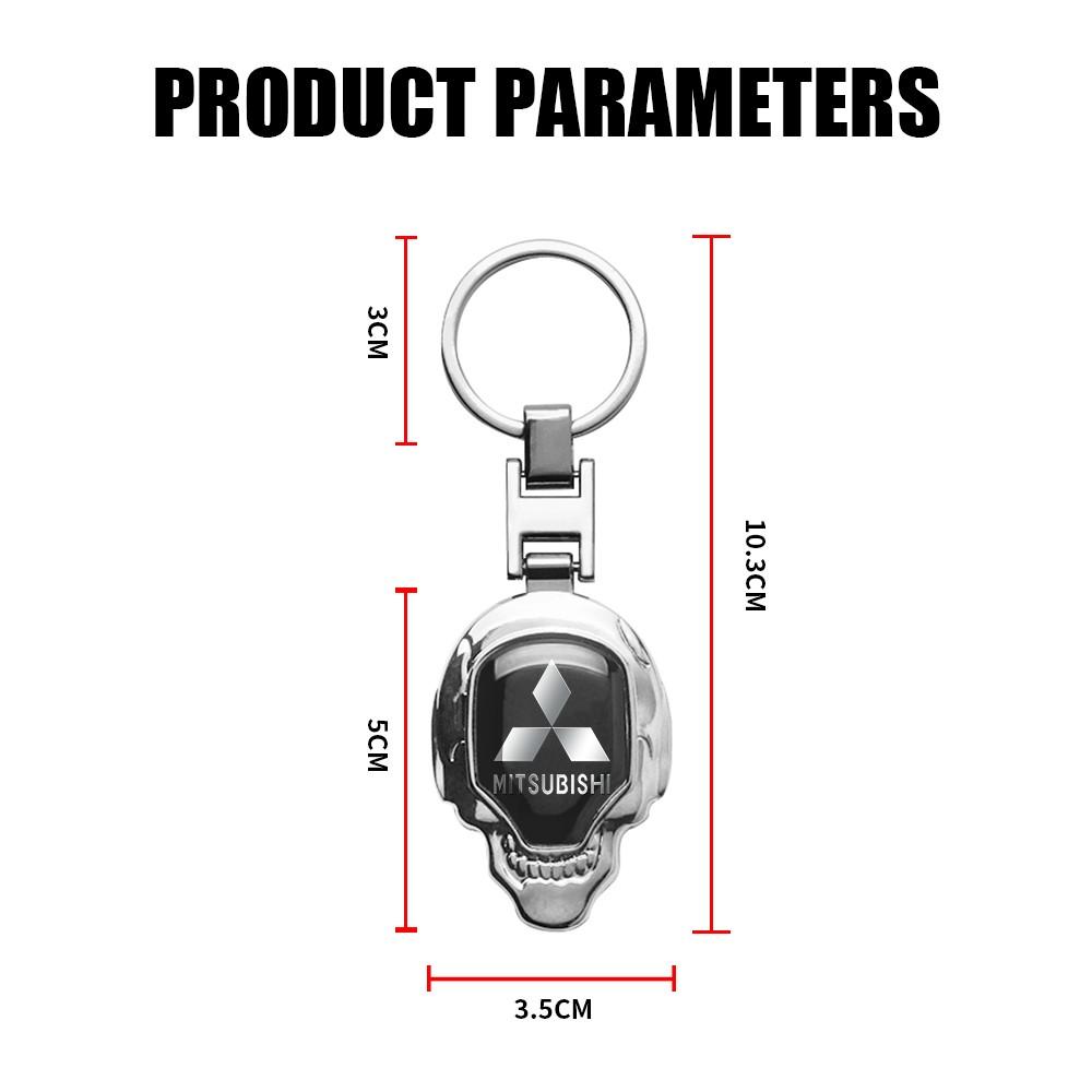 Car Metal Keychain Key Strap Gift Pendant Key Ring Key Holder Accessories For Mitsubishi Lancer Asx Outlander Pajero L200 Galant