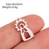 5Pcs Hollow Virgin Mary Charm Stainless Steel Angel Our Lady Pendant DIY Bracelet Earring Spain Catholics Craft Jewelry Making