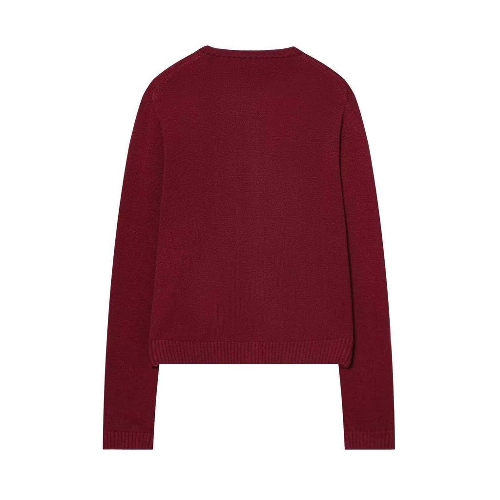 Women's Autumn Round Neck Knit Cardigan - Versatile, Solid Color