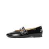 Belle Fashion Double Strip Mary Jane Shoes Women's 2025 Spring Leather Comfortable Low Order Shoes