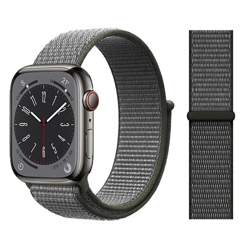 Нейлоновый ремешок-петля для Apple Watch Band 49 мм, 44 мм, 45 мм, 41 мм, 40 мм, 42 мм, 38 мм, браслет Correa iwatch series 3, 4, 5, 6 Se 7, 8, ультра, 49 мм, ремешок