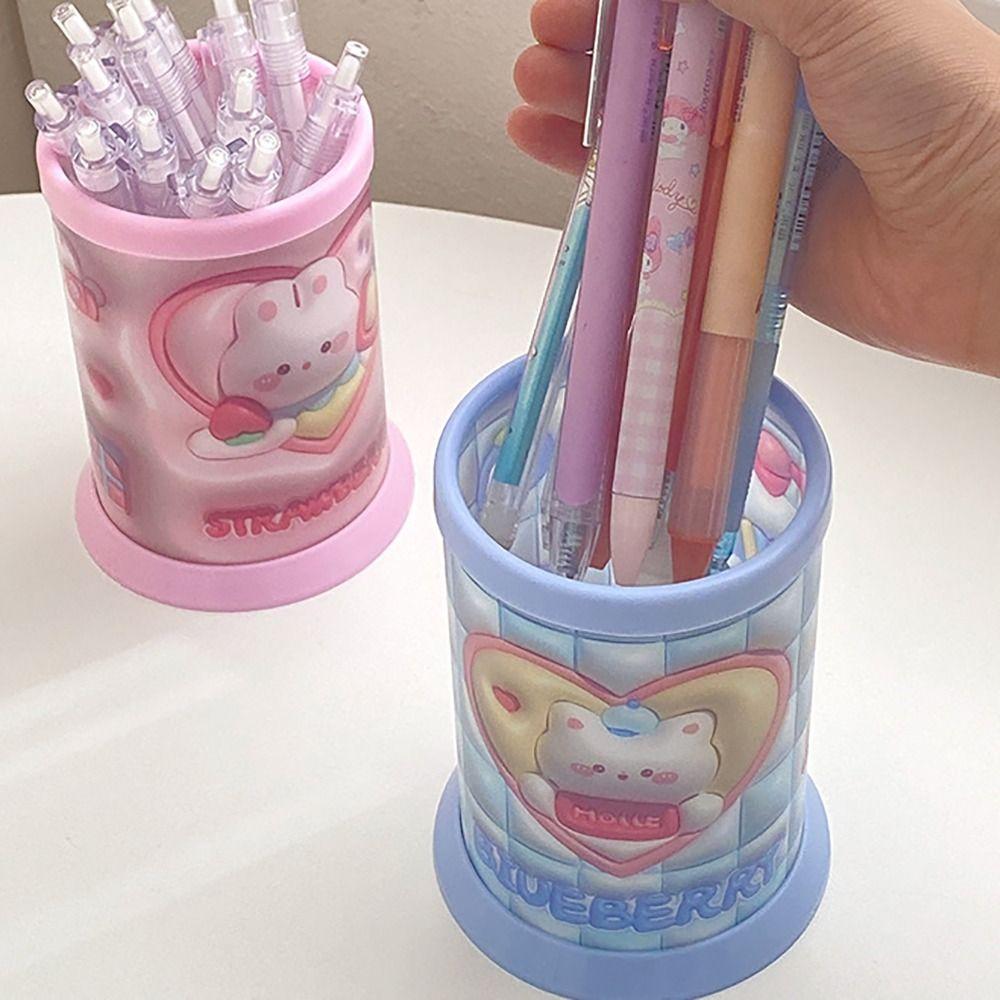 Милый мультяшный держатель для карандашей, канцелярские принадлежности, подарки, контейнер для ручек, практичная коробка для хранения ручек, студенты