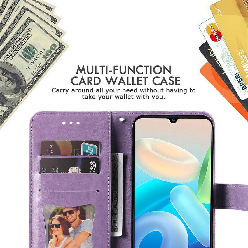 Кожаный чехол-кошелек с цветочным принтом для Samsung Galaxy S10 S20 S21 Fe S22 S23 Plus Ultra A22 A13 A53 A23 A14 A04e A54 A34 5g