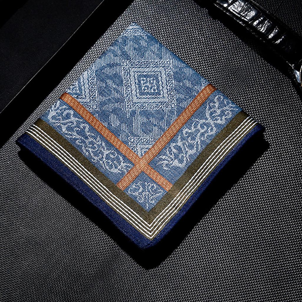 Men's Handkerchief Soft and Breathable Cotton Handkerchiefs Exquisite Pattern Sweat-absorbent