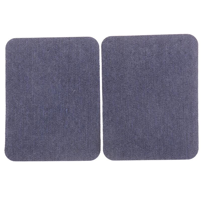 6Pcs Assorted Cotton Jeans Repair Kit 3Color Iron On Denim Patch Sewing Applique