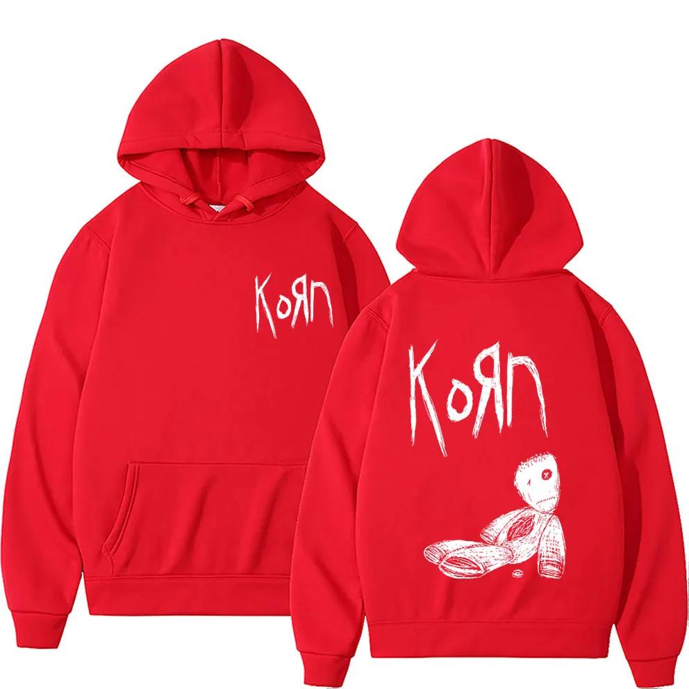 Sudadera con capucha con estampado gráfico de la banda de Rock Korn para hombre y mujer, Sudadera con capucha con música altern