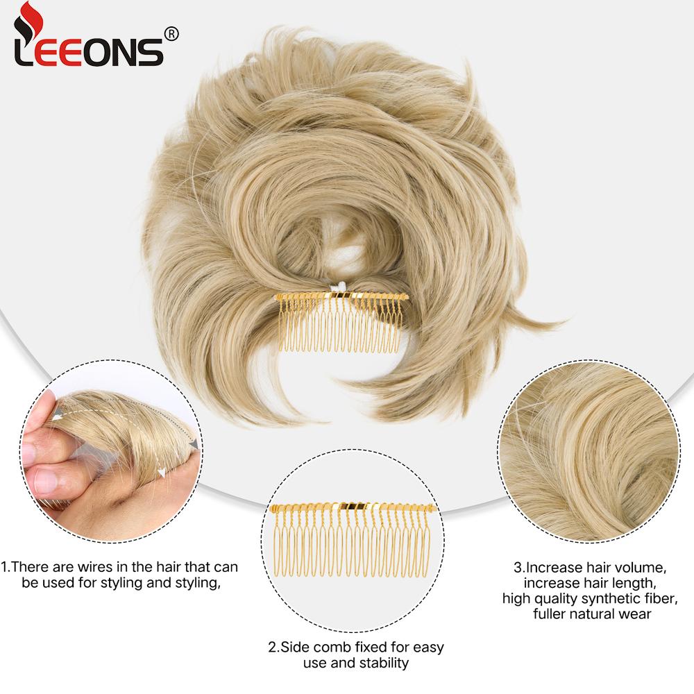 Короткая натуральная прямая грязная булочка для волос, боковая расческа, зажим для волос, булочка, шиньон для женщин, стили «сделай сам», легкие кусочки волос, 13 цветов