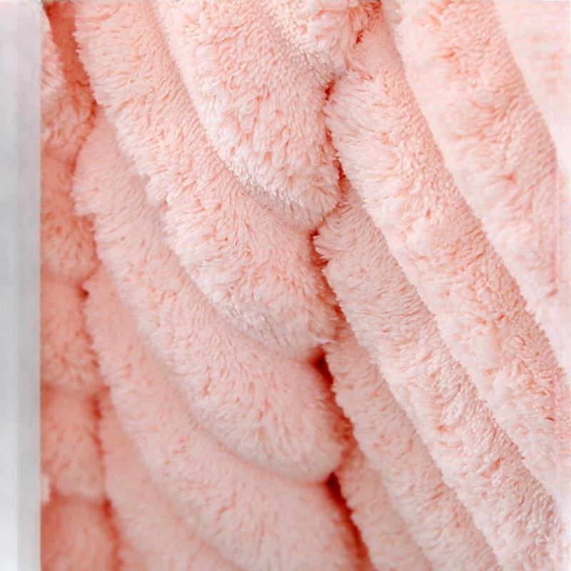 Банное полотенце из кораллового флиса 70 X 140 см, банное полотенце для женщин с полосатым узором, быстросохнущее утолщенное банное полотенце