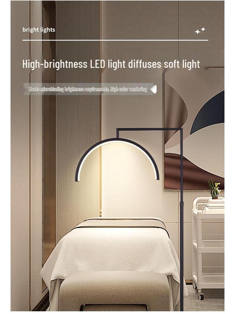 Напольная лампа Beauty Light U-образной формы: Супер яркое, безопасное для глаз освещение для наращивания ресниц, маникюра, татуировок, лечения веснушек и акне.