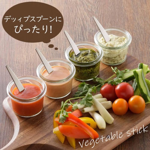 Shimomura Kihan Petit Spoons, Set of 4 [Made in Japan], Dishwasher Safe, 9cm Long, Mini Size, Perfect for Scooping from Small Jar, Condiments, Dips, S