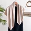 Versatile British-Style Silk Square Scarf - 90cm Solid Color Shawl & Headscarf