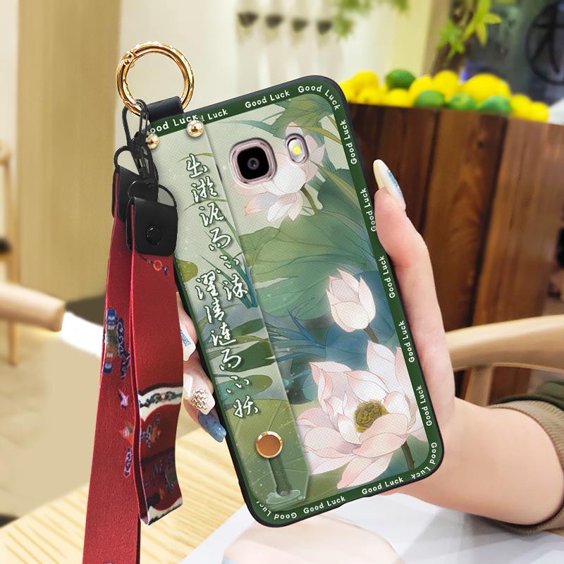 For Mom Kickstand Phone Case For Samsung Galaxy J510/J5 2016/J5108 Waterproof Dirt-resistant Wrist Strap Lanyard Fashion