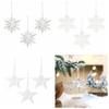 3Pcs/set DIY Christmas Transparent Snowflakes Acrylic Xmas Tree Ornaments  New Year