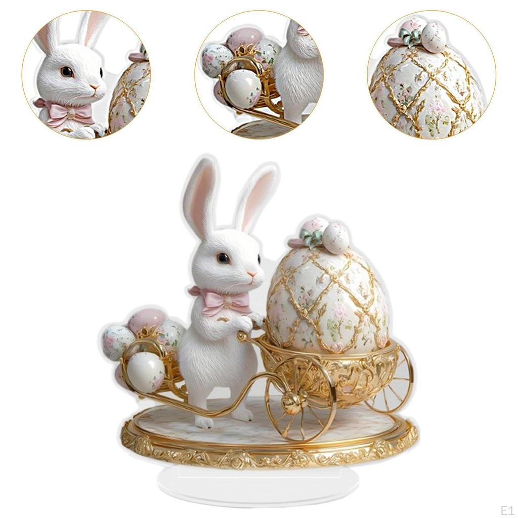 2D пасхальный кролик декор с основанием художественная работа стол центральный элемент садовая вывеска для шкафа