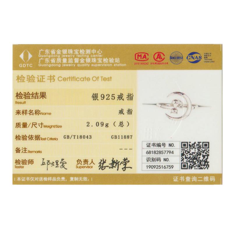 Аутентичные кольца на палец BAMOER из стерлингового серебра 925 пробы с лунным котом и регулируемым размером