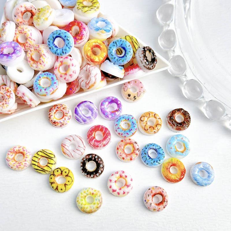 Internet Celebrity Donut Nail Art Accessories Cute Luminous Imitation Dessert DIY Cream Glue Nail Art Decorations Nail Art Accessories