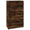 Chest of Drawers Smoked Oak 60x36x103 Cm Engineered Wood