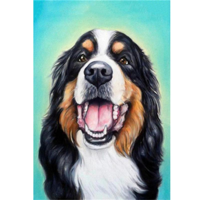 HUACAN 5D DIY Diamond Painting Dog Full Square Round Rhinestone Kit Diamond Embroidery Animal Mosaic Christmas Gift Art
