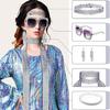 Women Hippie Costume Accessories Sequin Jewelry Set Earrings Glasses Headband Bracelet Disco