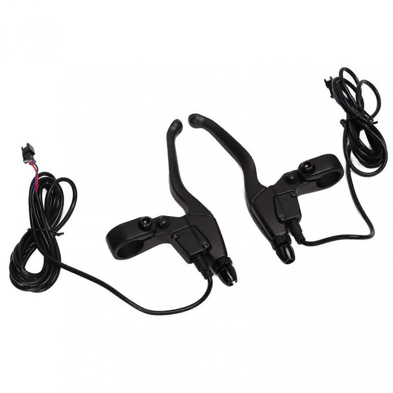 Electric Bike Brake Lever Aluminum Alloy Waterproof Brake Handle Replacement Parts for E-Bike Black