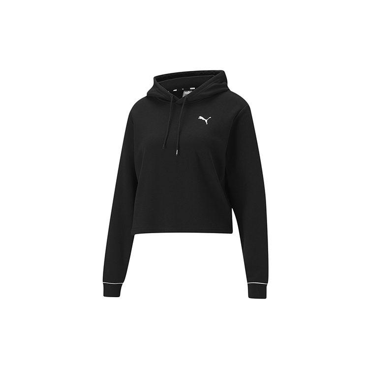 Puma Толстовки Женские Черные С Капюшоном Умеренные Обычные 587162-01