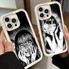 Чехол для телефона iPhone 17 Air 16E 15 16 Pro Max Японский Хоррор Аниме Чехол 14 Plus 13 12 Mini Мягкий Силиконовый Fundas