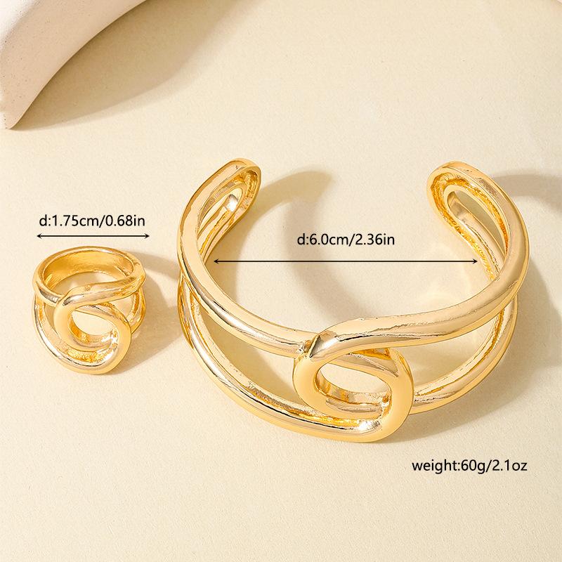 Модный глянцевый браслет-кольцо с крестообразным обхватом