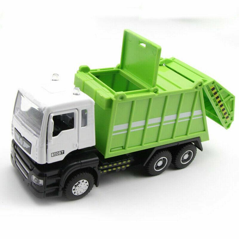 1/50 Garbage Truck Toys Alloy Diecast Cars Trash Truck with Light and Sound Recycled Trucks Toy for Boys