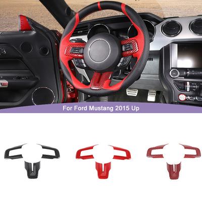 Декоративные наклейки на руль автомобиля, пригодные для Ford Mustang 2015, аксессуары из АБС-пластика