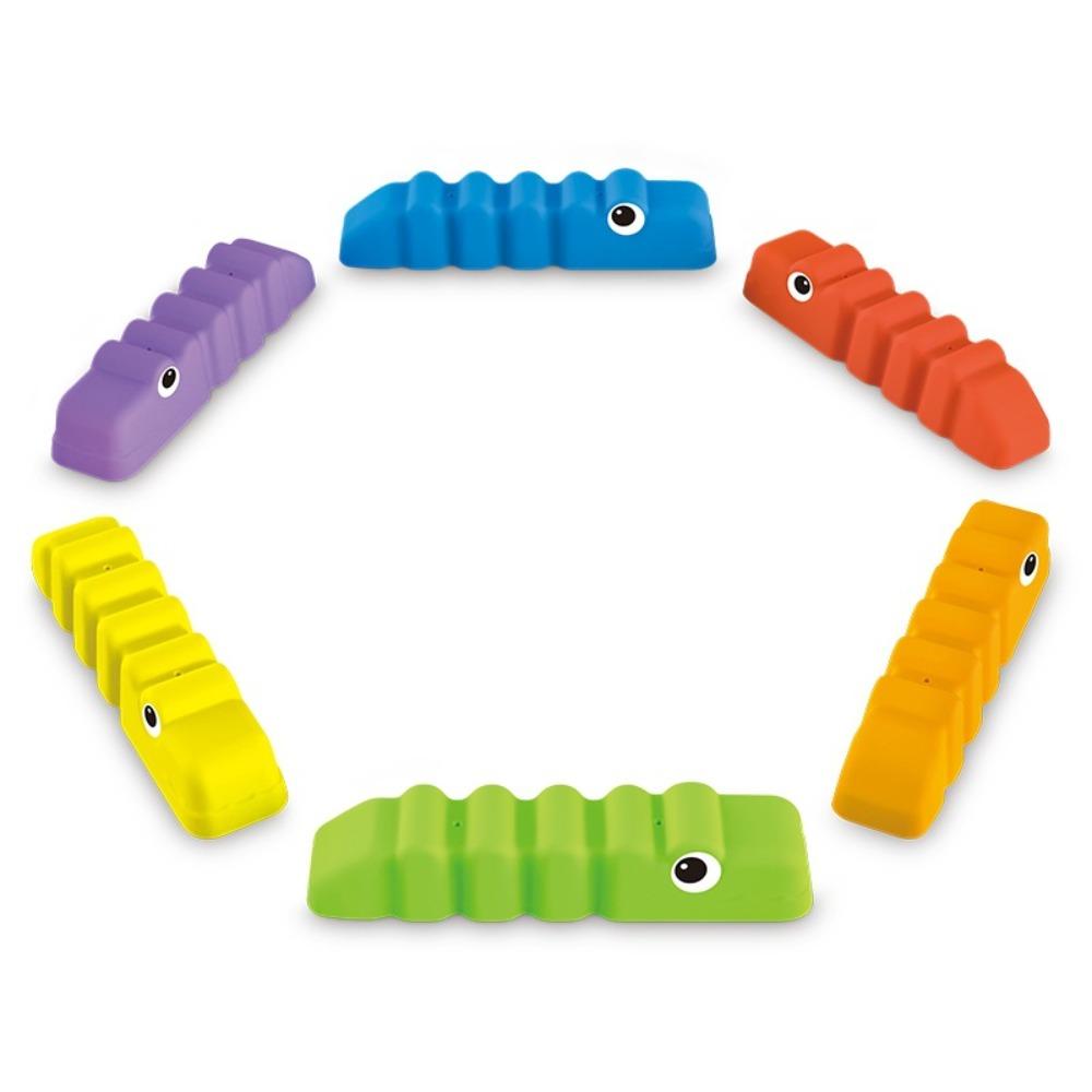 6PCS/Set Stepping Stones Balance Training Beam Crocodile Stepping Stones  Parent-Child Game