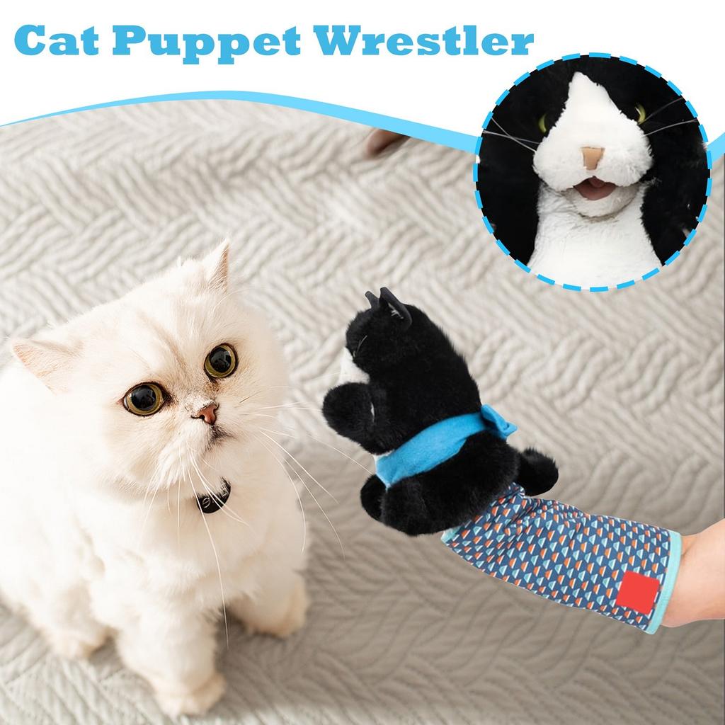 Куклы-кошки-рестлеры, плюшевая игрушка-кукла-рука-кошка с прочной набивкой для безопасной интерактивной игры