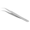 Stainless Steel AntiStatic False Eyelash Grafting Tweezers Clips Portable Eyelash Tool(ST15 Bend Head )