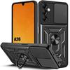 Protective Case - BOOLING - for Samsung Galaxy A26 5G - Black - Shockproof - Sliding Camera Cover